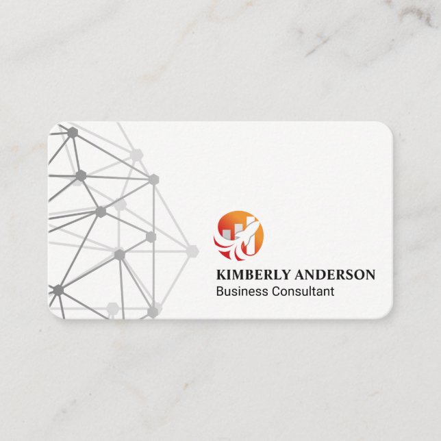 Rocket Bar Graph | Finance Tech Business Card (Front)