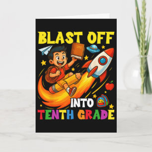 Rocket Blast Off Into Sophomore Funny Ck To School Card