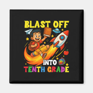 Rocket Blast Off Into Sophomore Funny Ck To School Magnet