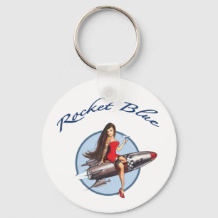 Rocket Blue Keychain