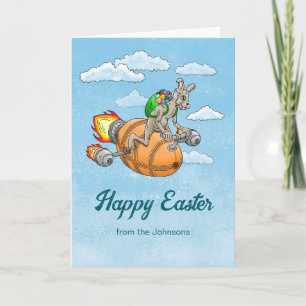 Rocket Bunny Easter Card