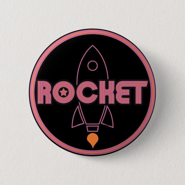 Rocket Button! 6 Cm Round Badge (Front)