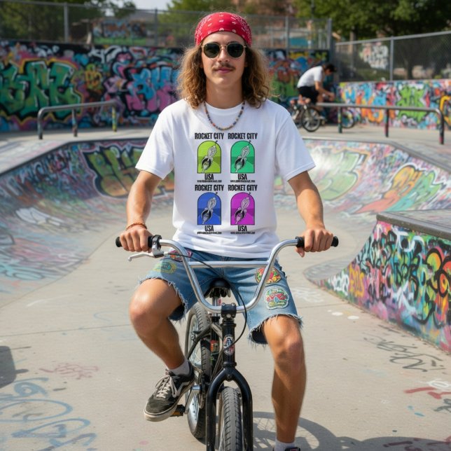 Rocket City 4 Square T-Shirt (Creator Uploaded)