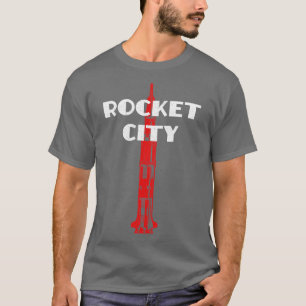 Rocket City Saturn V Huntsville AL Alabama Distres T-Shirt