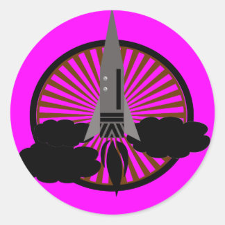 rocket classic round sticker