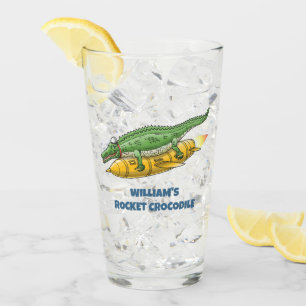 Rocket Crocodile Glass