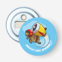 Rocket Fuel Opener Jetpack Cartoon Tortoise