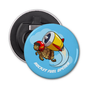 Rocket Fuel Opener Jetpack Cartoon Tortoise