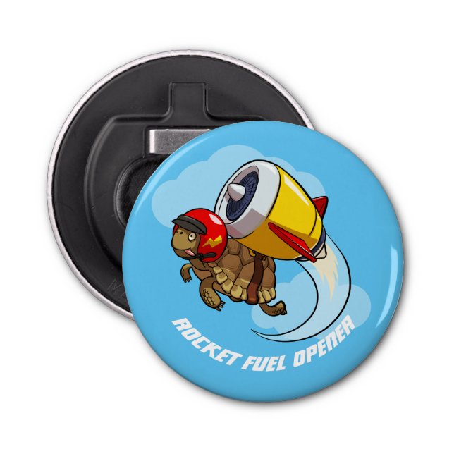 Rocket Fuel Opener Jetpack Cartoon Tortoise (Front)