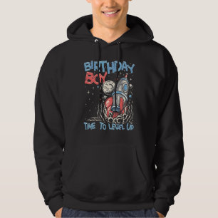 Rocket Galaxy Outer Space Birthday Boy Time To Lev Hoodie