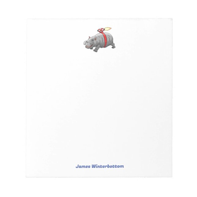 Rocket Hippo Notepad (Front)