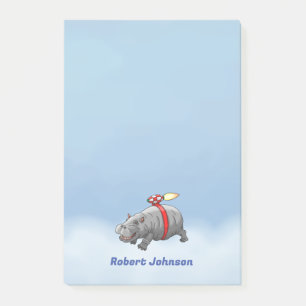 Rocket Hippo Post-it Notes
