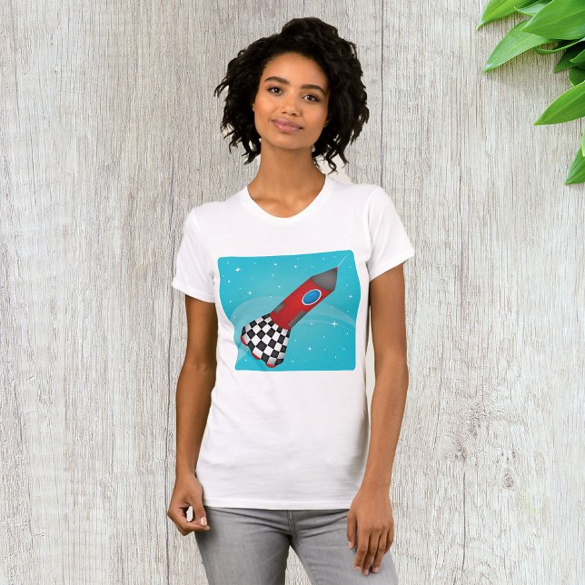 Rocket In Space Womens T-Shirt (Creator Uploaded)