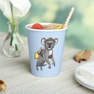 Rocket Koala Bear Paper Cups