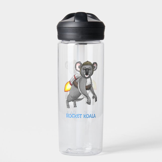 Rocket Koala Bear's first jetpack ride Water Bottle (Front)