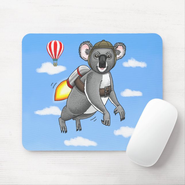 Rocket Koala Mouse Pad (With Mouse)