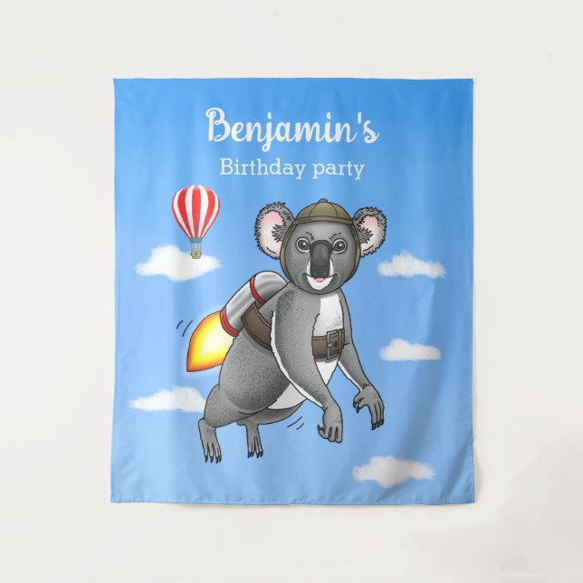 Rocket Koala Tapestry (Front)
