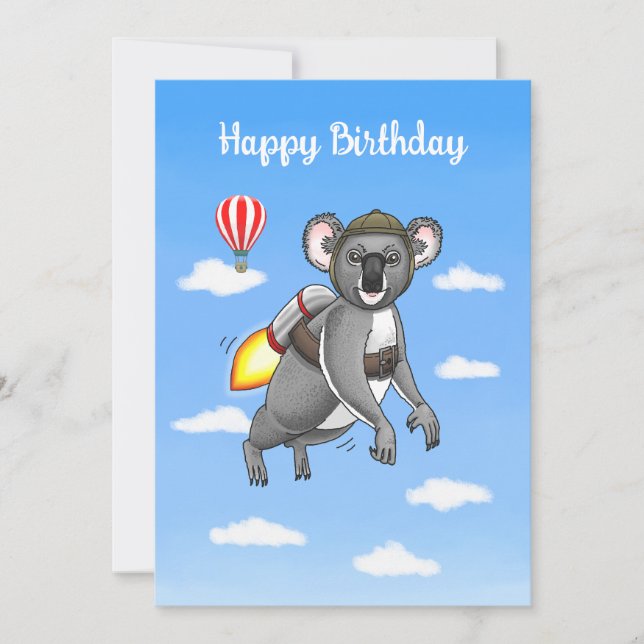 Rocket Koala's Jetpack Ride Card (Front)