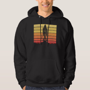 Rocket Launch Blast Off Astronomy Retro Space Shut Hoodie