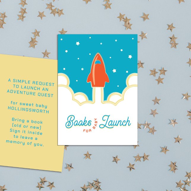 Rocket Launch Books for Baby Red & Teal Enclosure Card (Creator Uploaded)