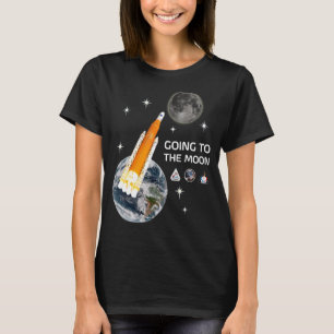 Rocket Launch Going To The Moon T-Shirt