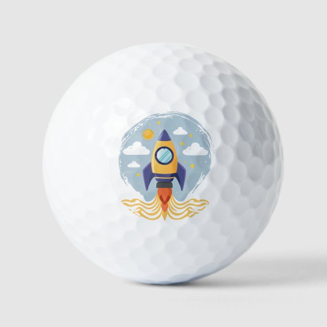 Rocket Launch Golf Balls (Front)