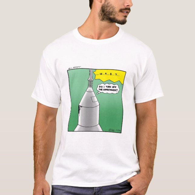 Rocket Launch Humour Tee Shirt  (Front)