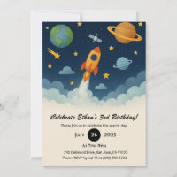 Rocket Launch & Planet Adventure Space Birthday 