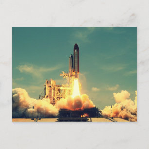 Rocket launch postcard