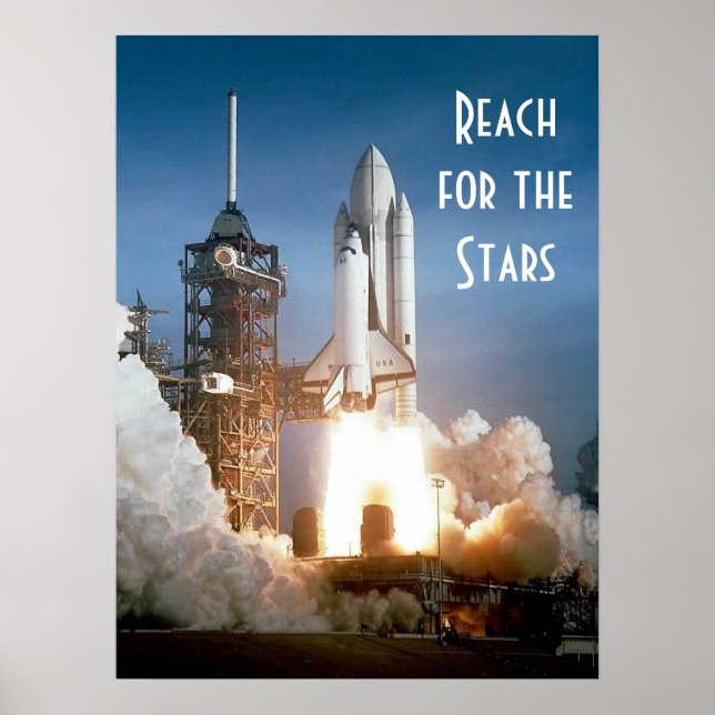 Rocket Launch | Reach for the Stars Poster (Front)