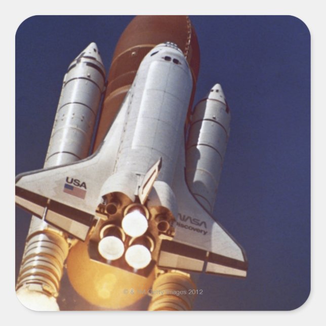 Rocket Launch Square Sticker (Front)