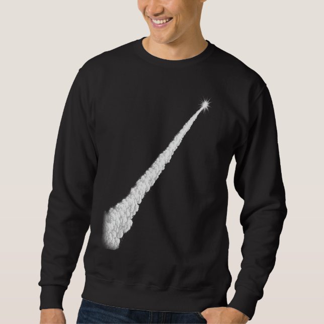 Rocket Launch Vapour Trail Line Art Sweatshirt (Front)