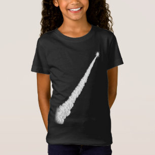 Rocket Launch Vapour Trail Line Art T-Shirt