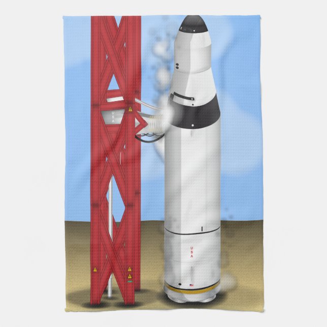 Rocket Launcher Tea Towel (Vertical)