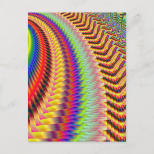 Rocket Man Firework Fractal Postcard