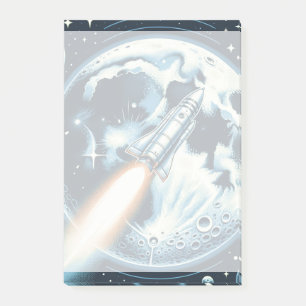 Rocket Moon Space Post-it Notes