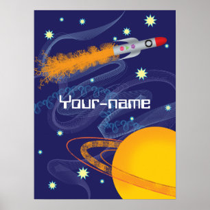 Rocket Personalised Poster