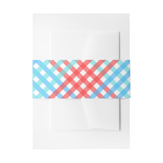 Rocket Pop Plaid Invitation Belly Band