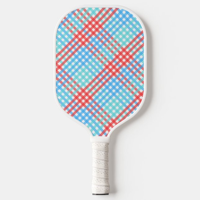 Rocket Pop, Small Plaid Pickleball Paddle (Front)