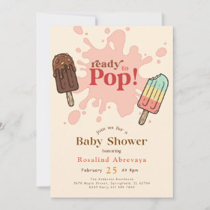 Rocket Pop Summer Watercolor Popsicle Baby Shower Invitation