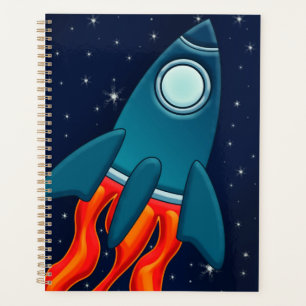 Rocket Postcard Favor Tags Planner