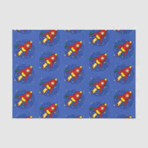Rocket red pattern Tissue Paper