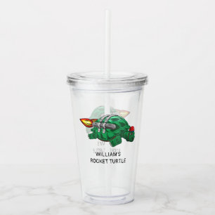 Rocket ride with the Turtle Acrylic Tumbler