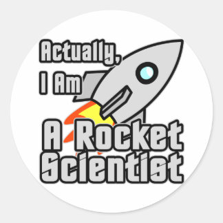 Rocket Scientist Classic Round Sticker