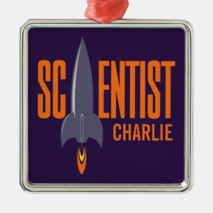 Rocket Scientist custom name ornament