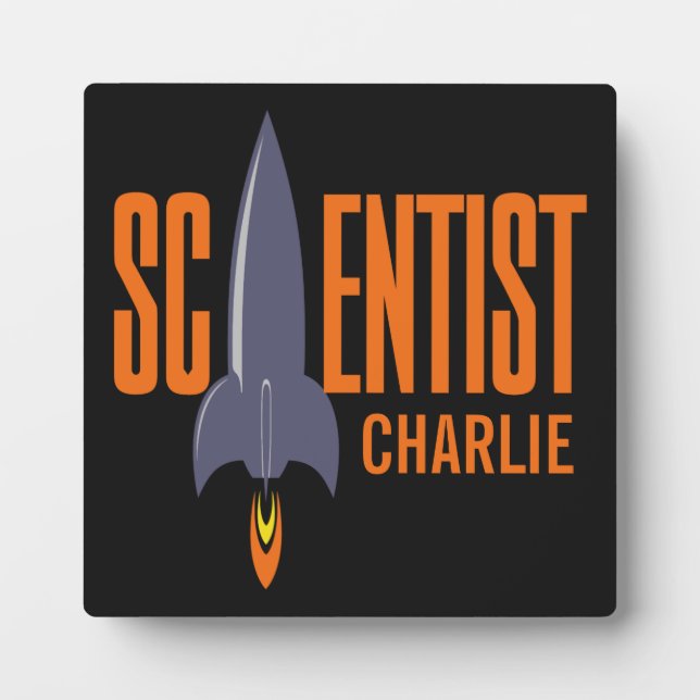 Rocket Scientist custom name plaque (Front)
