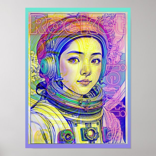 ROCKET SCIENTIST GIRL POSTER (Front)