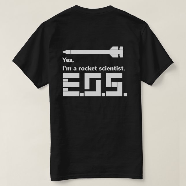 Rocket Scientist T-Shirt (Design Back)