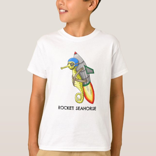 Rocket Seahorse T-Shirt (Front)