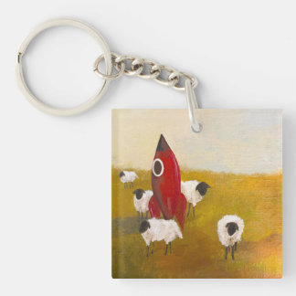 Rocket Sheep Key Ring